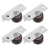 SHOWERORO 4pcs 1-inch Flat Plate Swivel Silent TPR Casters for Furniture Drawers