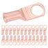 SELTERM 25pcs 8 AWG 5/16" Stud Battery Lugs - Heavy Duty Copper Wire Lugs, Battery Cable Ends, UL Bare Copper Eyelets