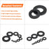 800 Pieces Black Nylon Flat Washers Assortment Kit - 9 Sizes M2 M2.5 M3 M4 M5 M6 M8 M10 M12 (Not Rubber Washer)