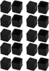 uxcell 20Pcs Square Rubber Leg Tip Cap for Furniture Table Chair, 15mm X 15mm