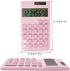 Basic Standard Calculators, Small Digital Desktop with 8-Digit LCD Display, Battery Solar Power for Kids Home School