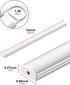 Dimmable Counter 2pcs 12 Inch, 6000K Closet Plug-in Under Cabinet Lighting, Lights for Kitchen, Cold White Linkable USB