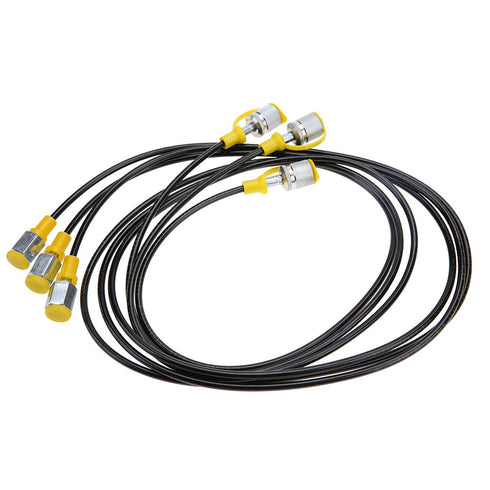 Hydraulic Pressure Test Kit with 6 Couplings, 3 Hoses and 3 Pressure Gauges 25/40/60Mpa for Excavator Machinery