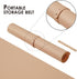Dual Sided Leather Desk Mat - Waterproof Desk Pad for Office and Home, Ideal for Large Mouse Pad (Apricot+Orange,