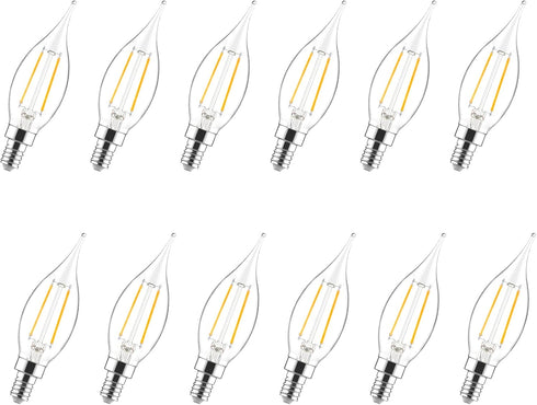 Sengled Candelabra Light Bulbs E12 LED Dimmable, 40W Equivalent CA10 Candle Bulbs 2700K