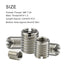 20PCS M10 to M8 Thread Reducer Nuts, Stainless Steel Fastener Accessory for Plumbing Connections/Compressed Air