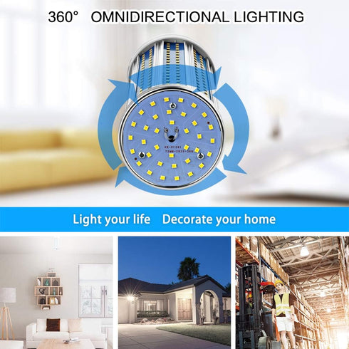 FanNicoo E39 Base LED Corn Light Bulb, 800W Equivalent 80W 6500K 8000 Lumen for Large Area Outdoor Indoor Use