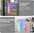 MAGICLULU Magnetic Fridge Calendar, Iridescent Clear Acrylic Dry Erase Board, Reusable Weekly Planner with Markers