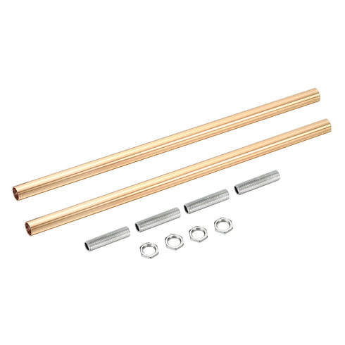 MECCANIXITY Threaded Extension Rod, 9.8" Lamp Pipe with Connector Light Fixture for Pendant
