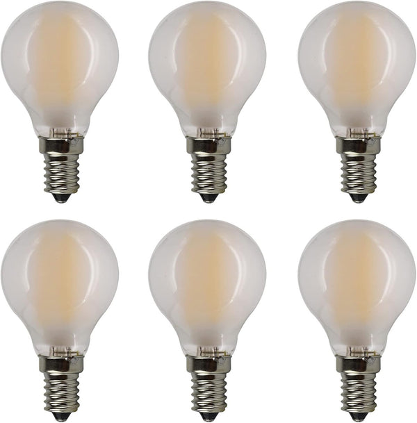 E14 G45 Dimmable LED Globe Filament Bulb, 4W, 40W Equivalent, Warm White 2700K, 6 Pack