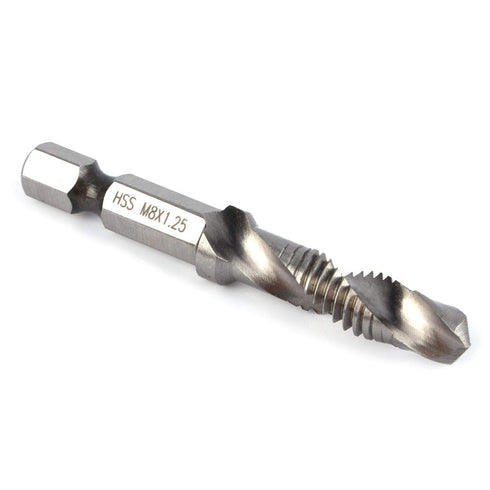 Tap, 1/4" Hand Tap Hex Shank Drill Bits, Combination Drill and Tap Bit Hand Tools for Wood Drilling
