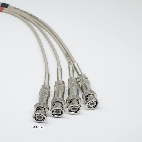 LCR Meter Test Leads - BNC Male Plug Test Lead Kit Set, 4-Wire Kelvin Clip Alligator Electrical for Component Testing
