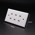 USB C Charger Wall Outlet Plate, LOKEKE 6 Ports USB Type C Power Wall Outlet Plug Plate, White