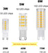 XRZT G9 Bulbs 7W Bulbs 60W 75W 3000K T3/T4 G9 Dimmable, Pack 5 Led Chandelier Light Halogen Equivalent Warm White