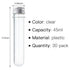 25x140mm(40ml) Plastic Test Tubes with Screw Caps for Gumball Candy Storage, Bath Salt Vials, Plants Propagation(30 Pack)