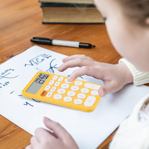 Standard Function Basic Calculator, 12 Digit Large LCD Display, Antiskid, for Office, Home, School, with Battery