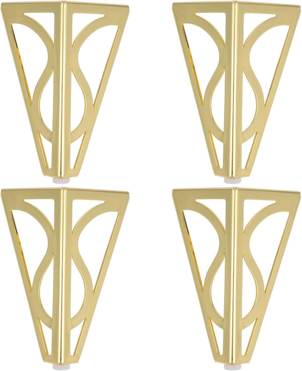 LIFKOME 4pcs Metal Furniture Legs for Sofa Cabinet Table 15cm Metallic Gold Modern