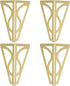 LIFKOME 4pcs Metal Furniture Legs for Sofa Cabinet Table 15cm Metallic Gold Modern