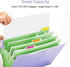 Forvencer Accordion File Organizer, Letter Size, 5 Pocket Expanding File Folder for School Office Supplies, Purple