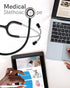 FriCARE Dual Head Stethoscope for Nurses, Medical Students, Paramedics, FSA/HSA Eligible Estetoscopio (Black Tube)