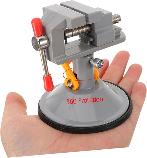POPETPOP Professional Rotating Clamp Table Vise Durable Vise for Woodworking Metalworking and Repair Compact