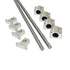 Linear Rail OD 8mm 300mm, 2PCS Optical Axis Linear Rail Shaft Rod with 4PCS Guide Support and 4PCS Ball Bearing