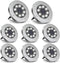 ZGWJ Solar Ground Lights, 8 LED Disk Lights for Outdoor Garden, Landscape, Lawn Pathway, 8 Pack, White