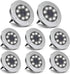 ZGWJ Solar Ground Lights, 8 LED Disk Lights for Outdoor Garden, Landscape, Lawn Pathway, 8 Pack, White