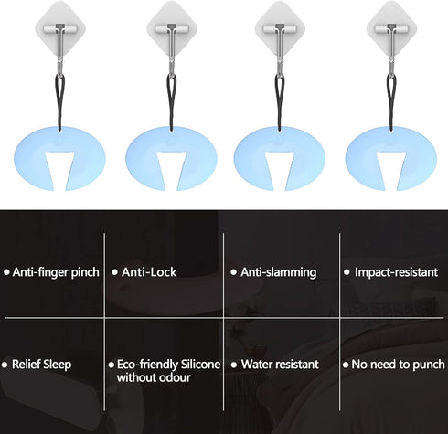Pinch Pinch Slamming 4 Packs Neobay Door Guard and Door Slam Stopper, Durable Silicone Door Finger Guard, Prevents on