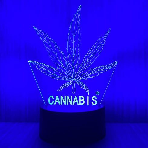 420 Leaf 3D LED Table Lamp, Optical Visual Illusion Night Light for Home Decor