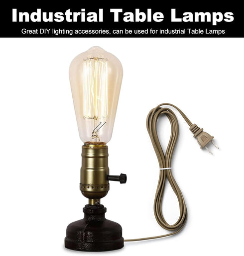 Qc Lamp Making Kit - Lamp Parts for Repair, Replacement, or Rewire Table and Floor Lamps, 3 Way Socket, 12 Foot