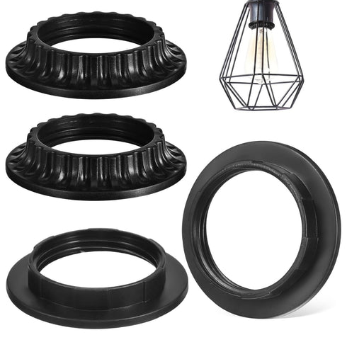Homoyoyo 4pcs Durable Lamp Shade Adapter Ring|Heat-Resistant Light Socket Retainer Collar Ring