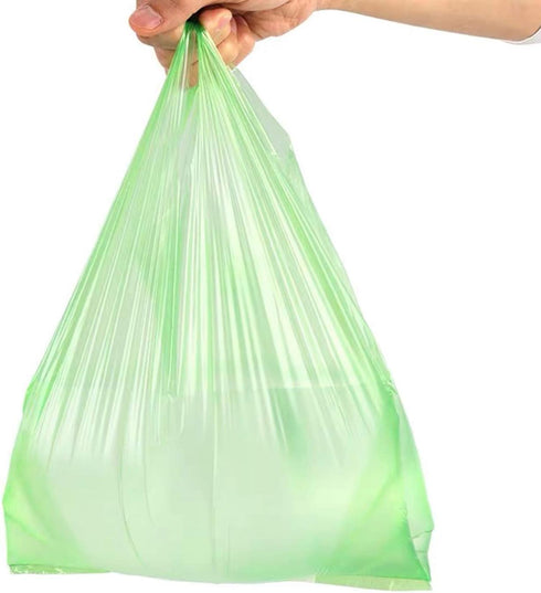 LazyMe T Shirt Bags, Plastic Bags with Handles for Grocery, Retail, St. Patrick's Day, 12x20 Inch (Green, 50pcs)
