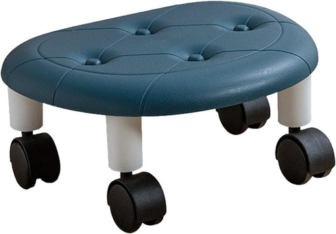 Luqeeg Round Low Rolling Stool, Universal Wheel Movable Mini Stool, Low Roller