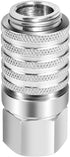 PD242 Series Steel Test Port and Diagnostic Equipment Quick Coupler, 1/8" Body Size, 1/4"-18 NPTF