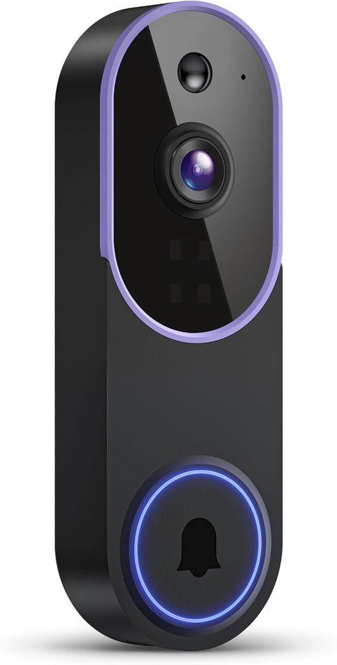 ElioVana 720P Indoor/Outdoor Battery Powered Smart Doorbell Security Camera, Night Vision, Motion Detection,