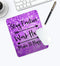 Custom Gaming Mouse Pad, Stay Positive Work Hard Inspirational Quotes Art on Purple Glitter Black Background