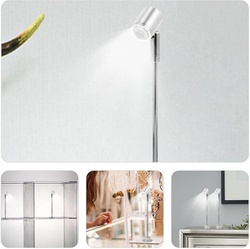 Yunir 1W Indoor Spotlight LED,Aluminum Alloy Rotatable Floor Spotlight Lamp USB Spot Lights,Adjustable Small Standing