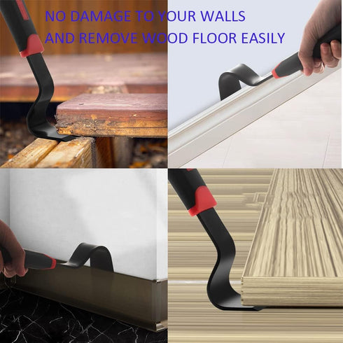 Trim Puller for Baseboard Removal, Tile Removal Tool, Flat Pry Bar for Wood Floor and Nail Pulling