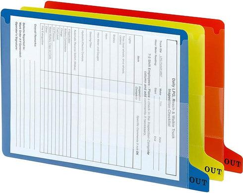 Smead End Tab Poly Out Guide, Two Pocket, Bottom Position Tab, Blue, Letter Size, 25 per Box (61951)