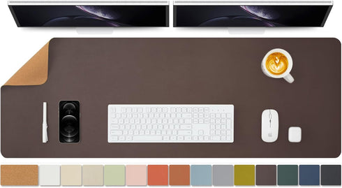 Large Cork Desk Mat - 47.2"x 17" Desk Pad for Office and Home, Ideal for Large Mouse Pad and Desk Mats