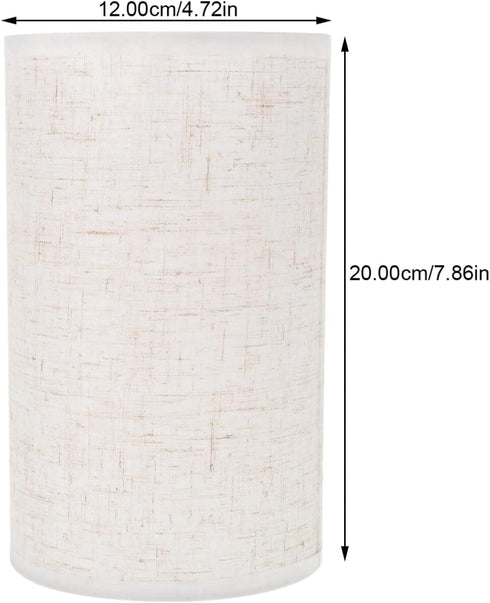 E27 4.72X7.86 Inch ARTIBETTER Small Drum Lampshade Linen Fabric Light Cover Replacement for Table and Floor Lamps