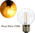 G40 Globe Replacement Bulbs C9/E17 Intermediate Base - 1W G40 Shatterproof LED Filament Warm White (15 Pack)