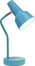LD1078-CYN 15.2" Simple Designs Sleek Essentials Metal Cone Shade Desk Lamp with Adjustable Shade, for Office, Desk