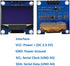 Haldzemo 0.96" I2C 128X64 SSD1306 (2 Pack, OLED Display Module IIC Serial LCD Screen VCC GND SCL SDA Blue)