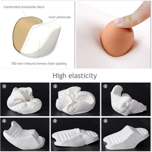 Ergocar Car Lumbar Back Cushion with Premium Quality Memory Foam - Reduce Strain On Back, Shoulders and Neck Support