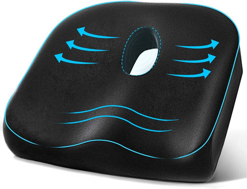 Memory Foam Donut Pillow for Coccyx Sitting Comfort,Large Supportive Seat Cushion with