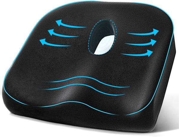 Memory Foam Donut Pillow for Coccyx Sitting Comfort,Large Supportive Seat Cushion with