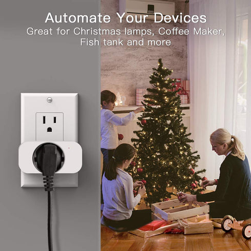 TREATLIFE Smart Plug, 2.4GHz 15 Amp Wifi Outlet with Child Lock, Compatible with Alexa and Google Assistant, 1 Pack