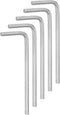 5pcs Chrome Vanadium Steel Hex Key Wrench 3mm L-Shape Metric Wrenches for Home Repair, Silver Tone